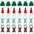 thumbnail image 1 of Dalrosia Mini Knit Santa Hat Mini Christmas Scarf Set Mini Scarf for Crafts Mini Christmas Decorations Christmas Tree Ornaments for DIY Craft Art Snowman Doll, 1 of 6