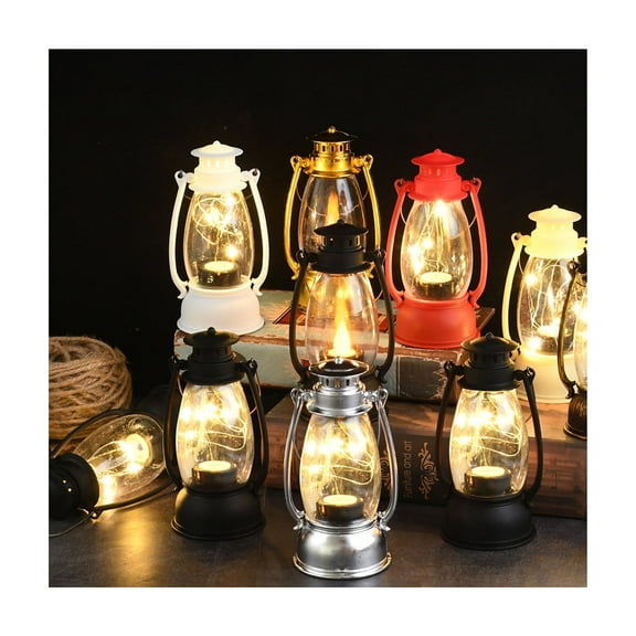 Dalrosia Mini LED Lanterns Small Lanterns Indoor Lanterns Decorative Outdoor Hanging Lantern Decor Farmhouse Decor for Weddings Birthday Party Halloween Christmas Decorative