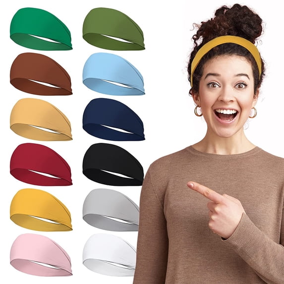 Dalrosia Non Slip Headbands for Fashion Workout Yoga Sports Exercise Sweatbands Summer Accessories Elastic Bands