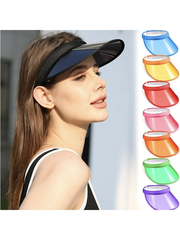 Plastics Clear Sun Visor UV Protection Hat Cap Headwear Sunhat for Golf Tennis Beach Cycle