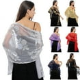thumbnail image 1 of Dalrosia Sequin Floral Shawls and Wraps for Evening Dresses,Women sparkly Sheer Mesh Wedding Shawls for Evening Party, 1 of 2