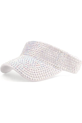 Shiny Rhinestones Sport Sun Visor Adjustable Summer Cap Visor Caps for Women Men