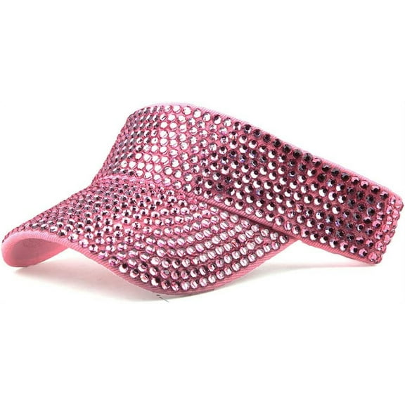 Dalrosia Shiny Rhinestones Sport Sun Visor Adjustable Summer Cap Visor Caps for Women Men