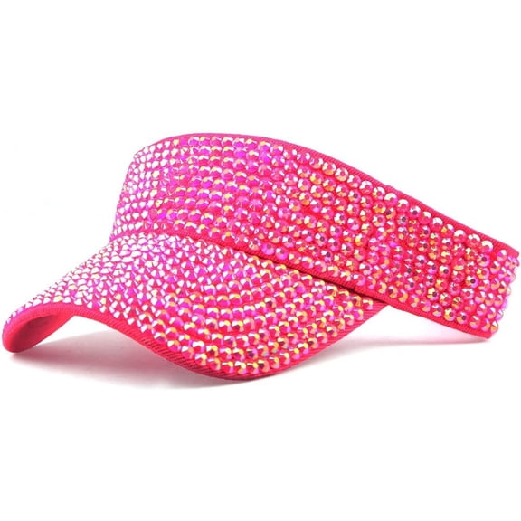 Dalrosia Shiny Rhinestones Sport Sun Visor Adjustable Summer Cap Visor Caps for Women Men