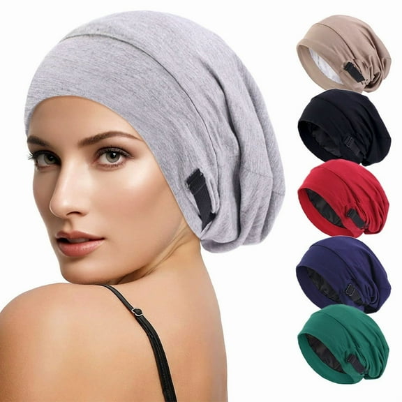 Dalrosia Silk Bonnet for Sleeping Women, Adjustable Silky Satin Lined Sleep Cap, Silk Hair Wrap for Sleep Night Cap
