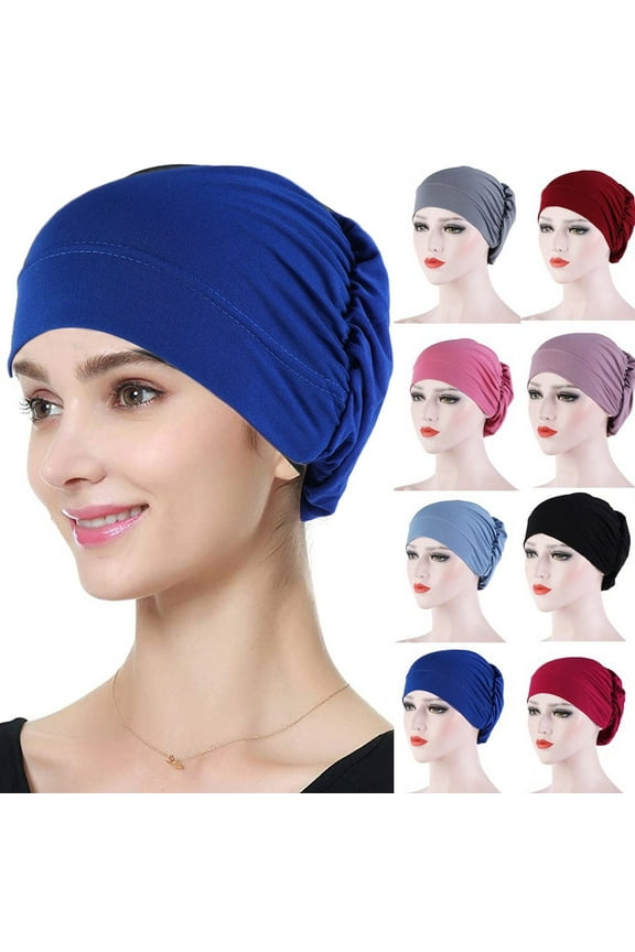 Slouchy Hair Loss Beanies Hats Soft Cotton Cancer Hat Stretchy Sleeping Cap Headwear for Women