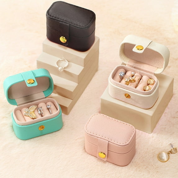 Dalrosia Small Jewelry Ring Box Mini Travel Jewelry Case Portable Ring Storage Case for Rings Earrings, Gifts for Women Girls