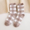 thumbnail image 1 of Dalrosia Super Soft Buffalo Plaid Fuzzy Socks Gifts for Women Girls Cozy Warm Thick Fluffy Cute Plush Socks, 1 of 5