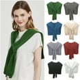 thumbnail image 1 of Dalrosia Sweater Shawl Wraps for Women Sweater Knitted Knotted Shawls Travel Casual Scarf Cape Shoulder Tops Fashion Wrap, 1 of 2