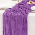 thumbnail image 1 of Dalrosia Table Runner Cheesecloth 6FT Boho Gauze Fabric Rustic Sheer Cheese Cloth Runners for Wedding Bridal Shower Party Decoration, 1 of 6
