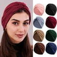 thumbnail image 1 of Dalrosia Turbans for Women Soft Pre Tied Knot Fashion Pleated Cancer Turban Cap Chemo Headwrap Sleep Hat, 1 of 2