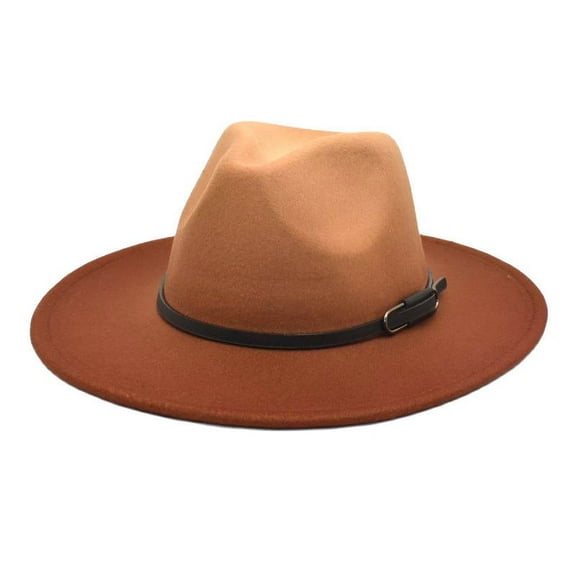 Dalrosia Wide Brim Fedora Hats for Women & Men Two Tone Felt Hat Gradient Dress Hat