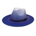 thumbnail image 1 of Dalrosia Wide Brim Fedora Hats for Women & Men Two Tone Felt Hat Gradient Dress Hat, 1 of 1