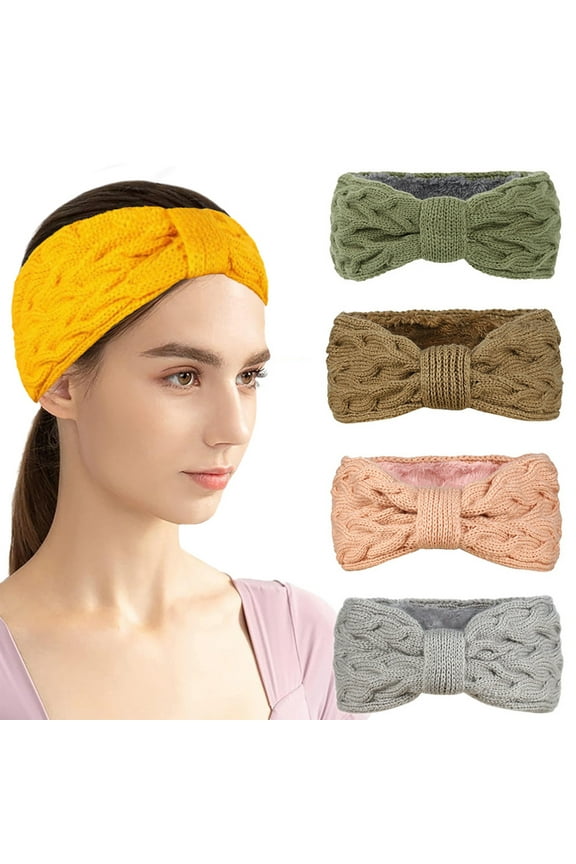 Winter Headbands for Women Cold Weather Knit Wide Womens Ear Warmer Headband Thick Earmuffs for Women Gifts Winter Accessories Stocking Stuffers for Women Girls