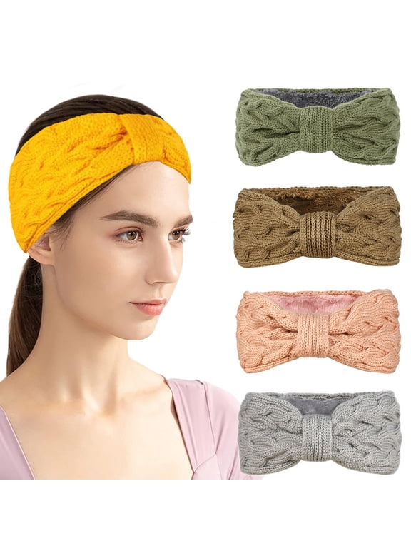 Winter Headbands for Women Cold Weather Knit Wide Womens Ear Warmer Headband Thick Earmuffs for Women Gifts Winter Accessories Stocking Stuffers for Women Girls