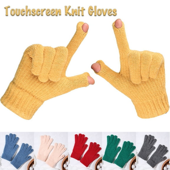 Dalrosia Winter Warm Touch Screen Gloves Knit Gloves Phone Touch Gloves