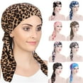 thumbnail image 1 of Dalrosia Women Head Scarf Pre Tied Chemo Caps Slip on Turban Headwear Cancer Head Wraps Beanie Hat Bandana, 1 of 2