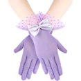 thumbnail image 1 of Dalrosia Women Lace Gloves Party Wedding Gloves Bow Short Glove Evening Elegant Accessories Sun Protection Funeral, 1 of 6