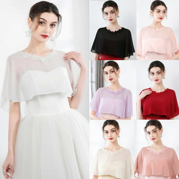 Dalrosia Women Lace Shawl Wrap for Bride with Embroidered Lace Tulle Wedding dress cover up