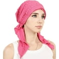 thumbnail image 1 of Dalrosia Women Pre-Tied Beanie Headwear Turban Beanie Caps Head Wrap Headscarf for Women Sleep Hair Cover Hat, 1 of 6