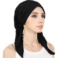 thumbnail image 1 of Dalrosia Women Pre-Tied Beanie Headwear Turban Beanie Caps Head Wrap Headscarf for Women Sleep Hair Cover Hat, 1 of 5