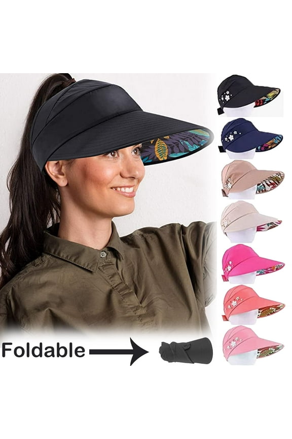 Women Sun Visor Hats UV Protection Caps Summer Wide Brim Beach Ha