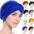 thumbnail image 1 of Dalrosia Women Turban Cap Headscarf Cancer Chemo Beanies Cap Pre-Tied Twisted Braid Wrap Hat Headwrap, 1 of 8