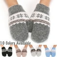 thumbnail image 1 of Dalrosia Women Winter Mittens Warm Cozy Wool Knit Thick Fleece Drive Gloves Hand Warmer, 1 of 2