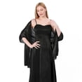 thumbnail image 1 of Dalrosia Women’s Satin Silk Shawl and Wrap for Evening Party Dresses Bridal Bridesmaid Wedding Shawl Shoulder Cover Up, 1 of 1