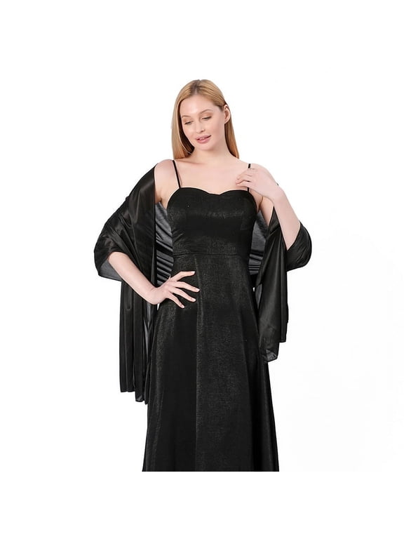 Women’s Satin Silk Shawl and Wrap for Evening Party Dresses Bridal Bridesmaid Wedding Shawl Shoulder Cover Up