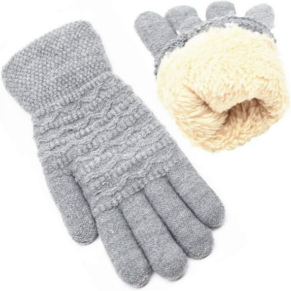 Dalrosia Women's Winter Warm Touch Screen Gloves Womens Thermal Cable Knit Wool Fleece Lined Glove for Cold Weather