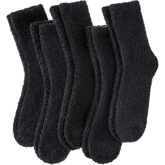 Dalrosia Womens Fuzzy Socks Cozy Fluffy Winter Cabin Slipper Warm Soft Microfiber Plush Home Sleeping Socks