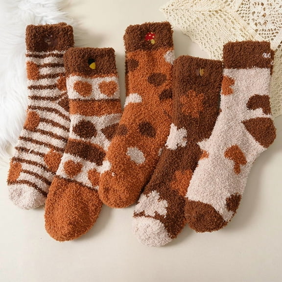 Dalrosia Womens Fuzzy Socks Fluffy Warm Slipper Winter Comfy Thermal Cozy Plush Sleep Home Cabin Socks