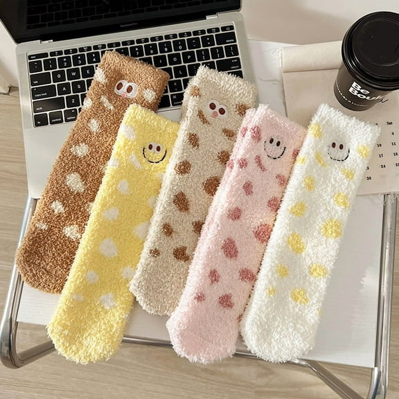 Dalrosia Womens Fuzzy Socks Fluffy Warm Slipper Winter Comfy Thermal Cozy Plush Sleep Home Cabin Socks