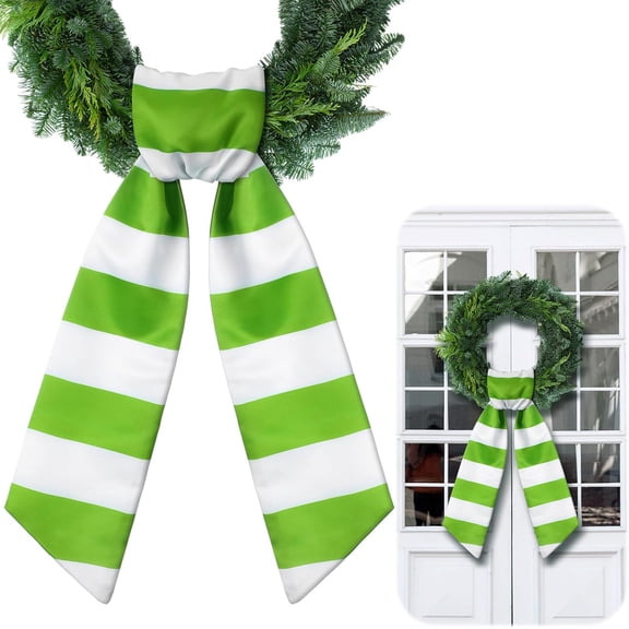 Dalrosia Wreath Sash for Front Door Wreath Satin Sash Blank Sashes Embroidery Monogram Yard Doorway Indoor Outdoor Wall Ribbon Bow Home Decor