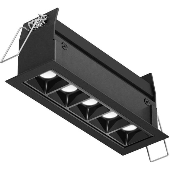DALS Lighting MSL5-CC-BK Recessed Lighting, 5-Light 70 Total Watts, Black