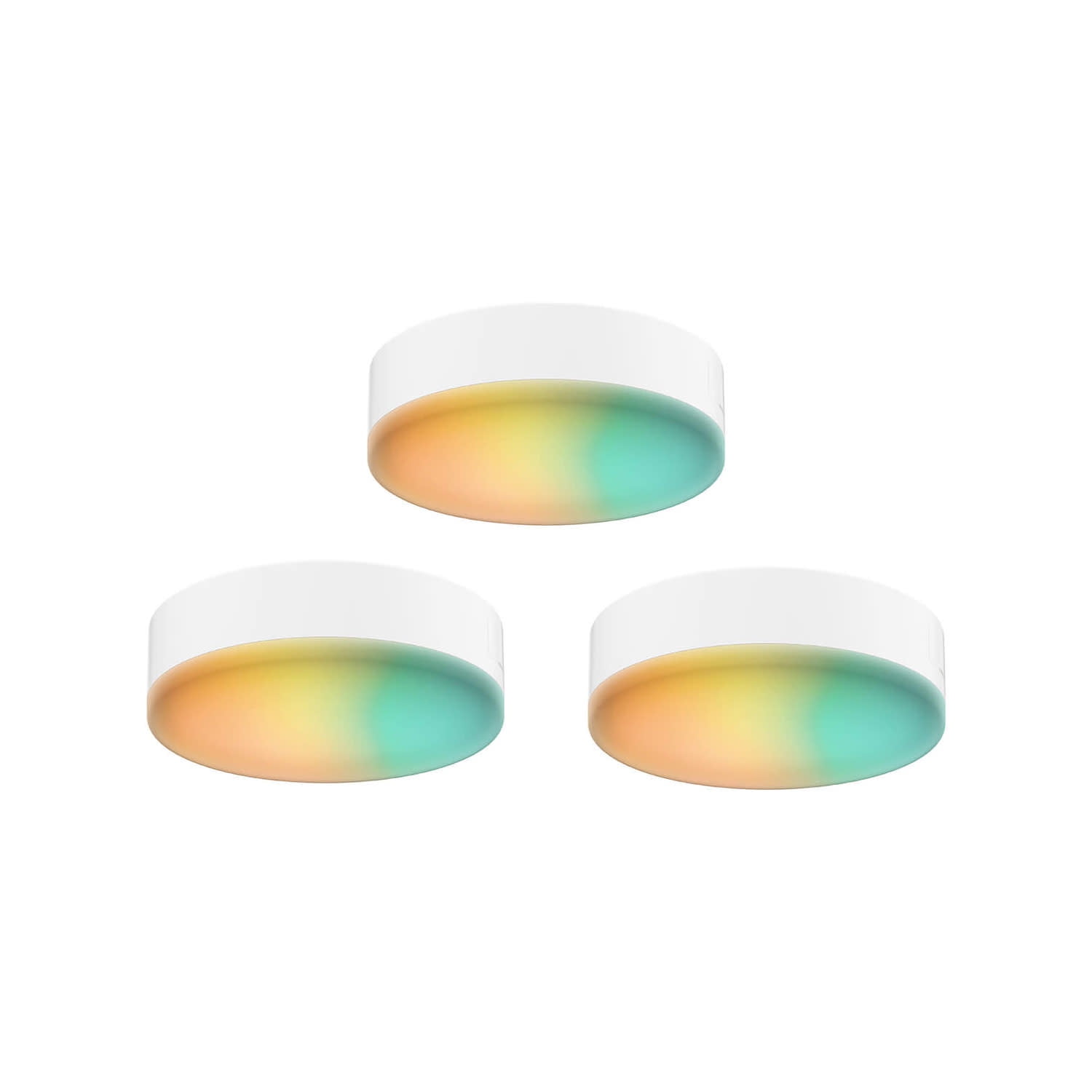 Smart RGB LED Under Cabinet Puck Light Set with Remote