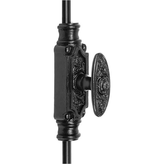 Dalston 6 feet Window Iron Cremone Bolt | Black Powder Coated, Classic Style Cremone Bolt Window Hardware | Elegance & Modern Design Home Decor with Durability (Black)