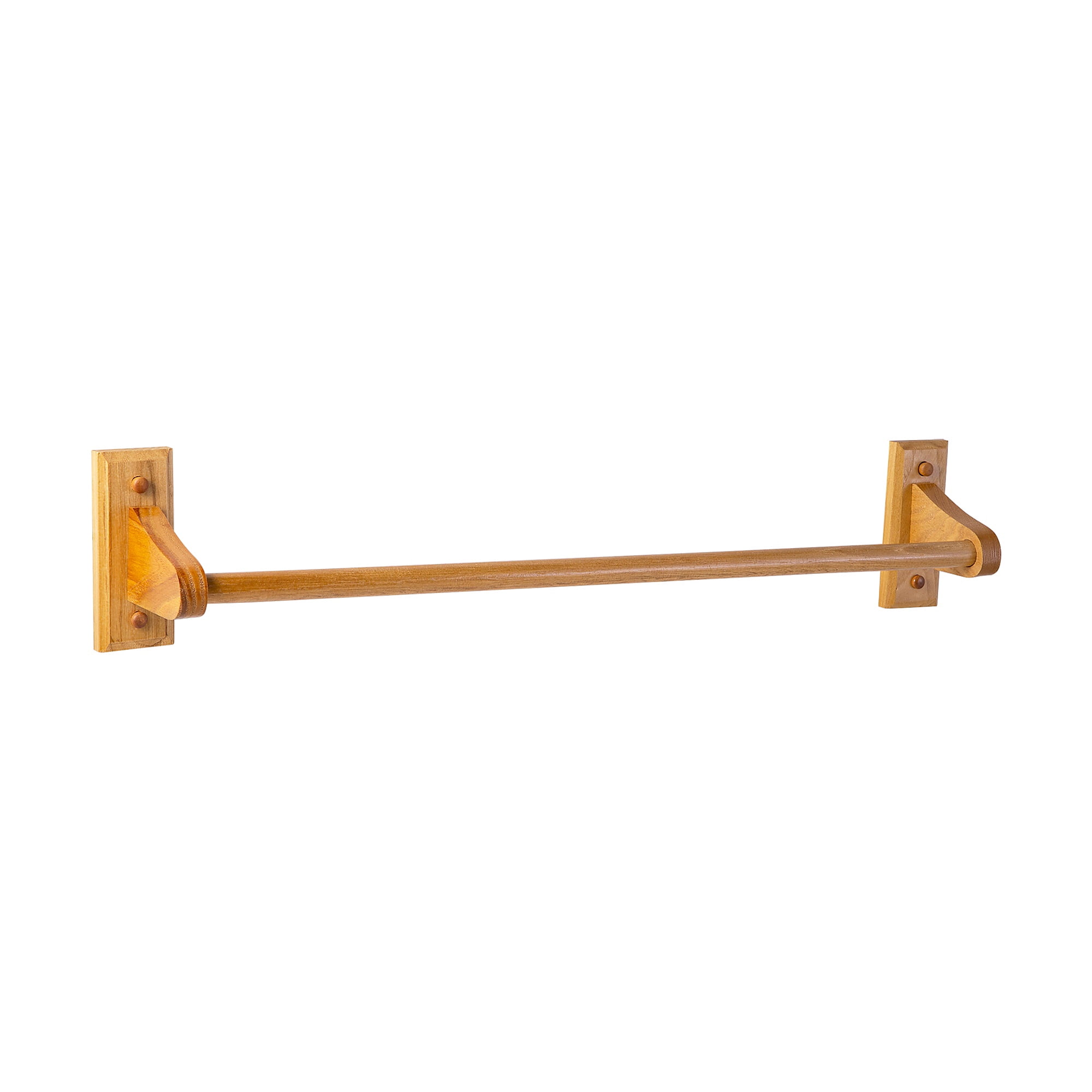 Dalton 24-Inch Wall-Mounted Towel Bar for Bathroom, Honey Oak Wood, Sturdy and Easy to Install – Design House, 561175