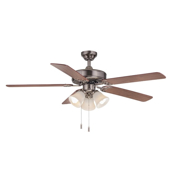 Dalton 52" Ceiling Fan with 3-Light Kit Oiled Bronze