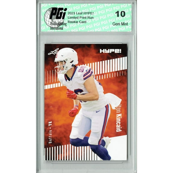 Dalton Kincaid 2023 Leaf HYPE! #111 Only 5000 Made! Bills Rookie Card PGI 10
