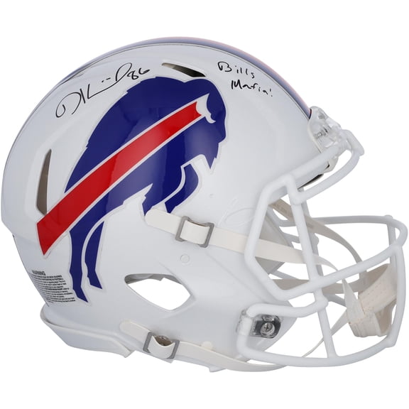 Dalton Kincaid Buffalo Bills Autographed Riddell Speed Authentic Helmet with "Bills Mafia" Inscription - Fanatics Authentic Certified