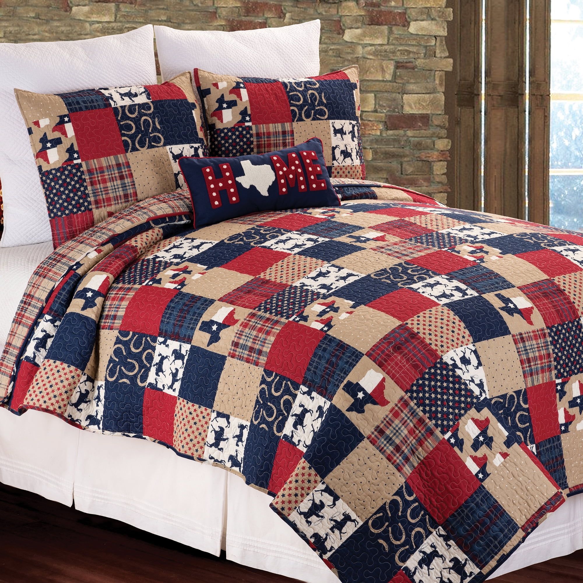 Dalton Texas Lone Star Full/Queen Quilt 100 Cotton Lightweight Machine