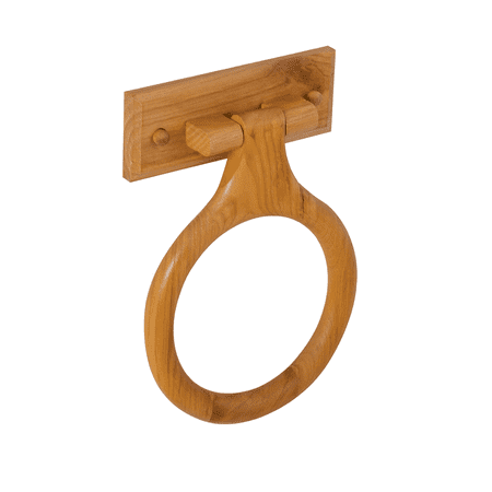 Design House Dalton Wall Mounted Wood Bathroom Towel Ring, Honey Oak