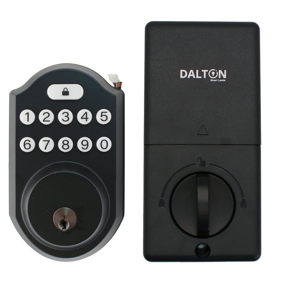 Dalton Z06 Smart Lock Budget-Friendly Deadbolt PIN Code Key Access Auto-Lock Anti-Peep PIN Vacation Mode 1-Year Electronic Warr. Black 1 Unit per pack