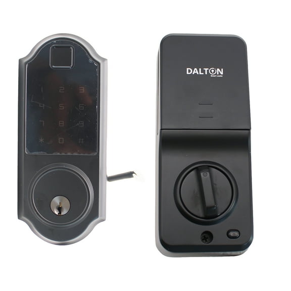 Dalton Z07 Smart Lock Biometric Bluetooth PIN Code IC Card App & Key Access Auto Lock/Unlock AntiTamper Security Tuya-Compatible Black 1 Unit per pack