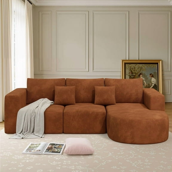 Daluvenix 104” Modular Sectional Sofa Cloud Sectional Couch with Deep Seat Modern Modular L-Shape Sofa Couch with Chaise Upholstered Couches for Living Room Bedroom