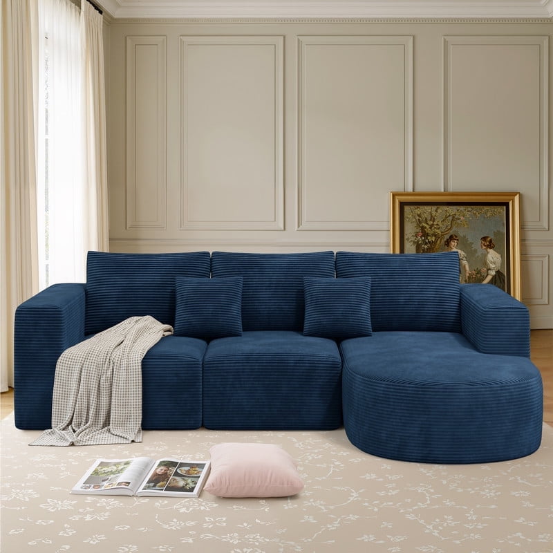 Daluvenix 104” Modular Sectional Sofa Cloud Sectional Couch with Deep Seat Modern Modular L-Shape Sofa Couch with Chaise Upholstered Couches for Living Room Bedroom