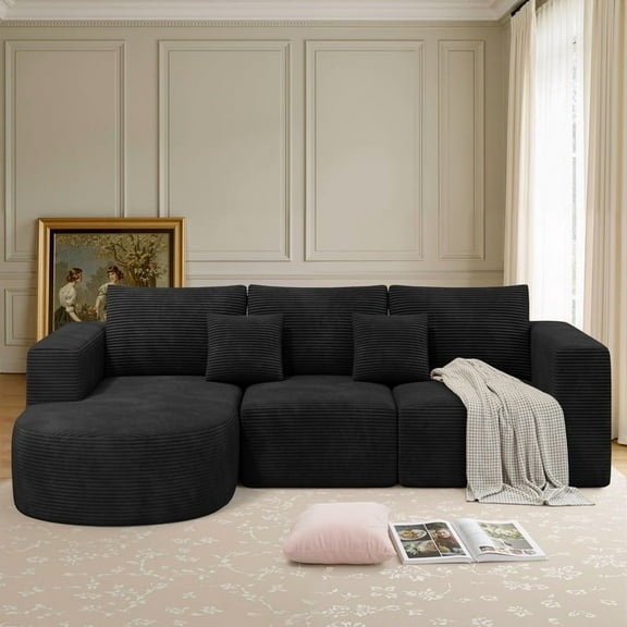 Daluvenix 104” Modular Sectional Sofa Cloud Sectional Couch with Deep Seat Modern Modular L-Shape Sofa Couch with Chaise Upholstered Couches for Living Room Bedroom