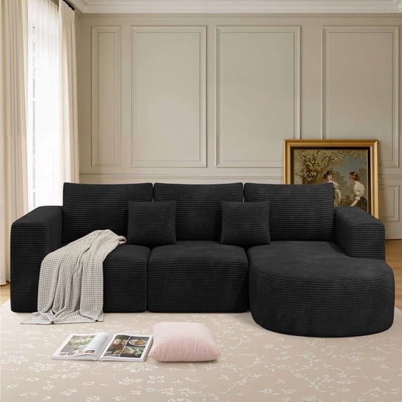 Daluvenix 104”Modular Sectional Sofa Cloud Sectional Couch with Deep Seat Modern Modular L-Shape Sofa Couch with Chaise Upholstered Couches for Living Room Bedroom